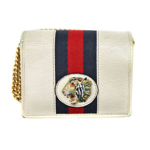 Gucci Rajah Chain Wallet White
